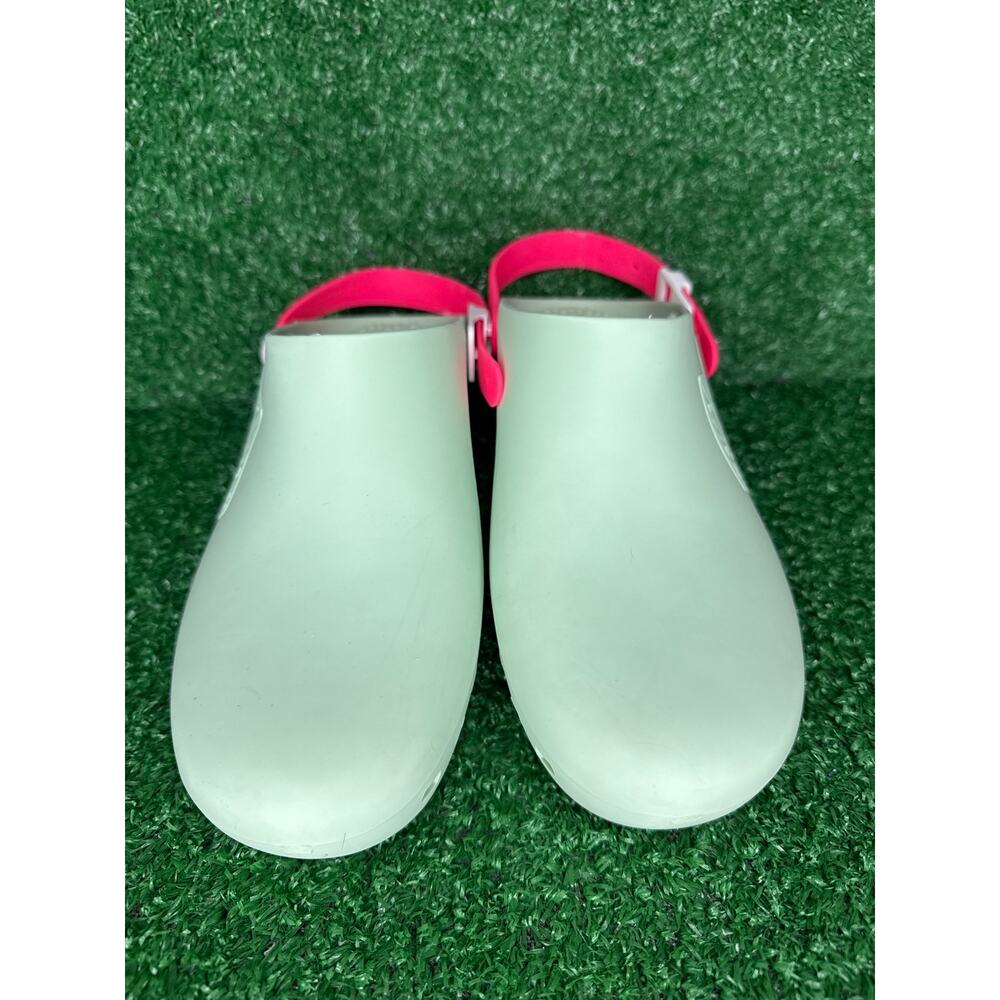 Calzuro Bihos Nursing Clogs Pistachio Green Pink Strap 37-38 EU W 8-8.5 - Picture 2 of 8